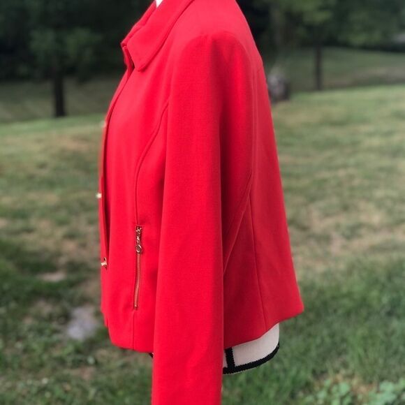 Ellen Tracy Red & Gold Jacket - Picture 12 of 12